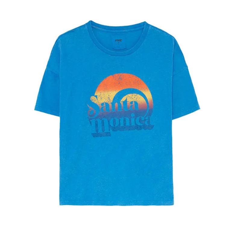 FIVE Tee Shirt in Imperial Blue