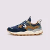 FLOWER MOUNTAIN Yamano 3 Mens Suede Trainers in Blue/Navy