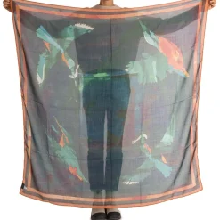 Flying Kingfishers Scarf in Blue | Collen and Clare