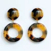 FRANCINE BRAMLI EC Hoop Drop Earrings in Leopard