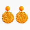FRANCINE BRAMLI Raphia 22 Earrings in Orange
