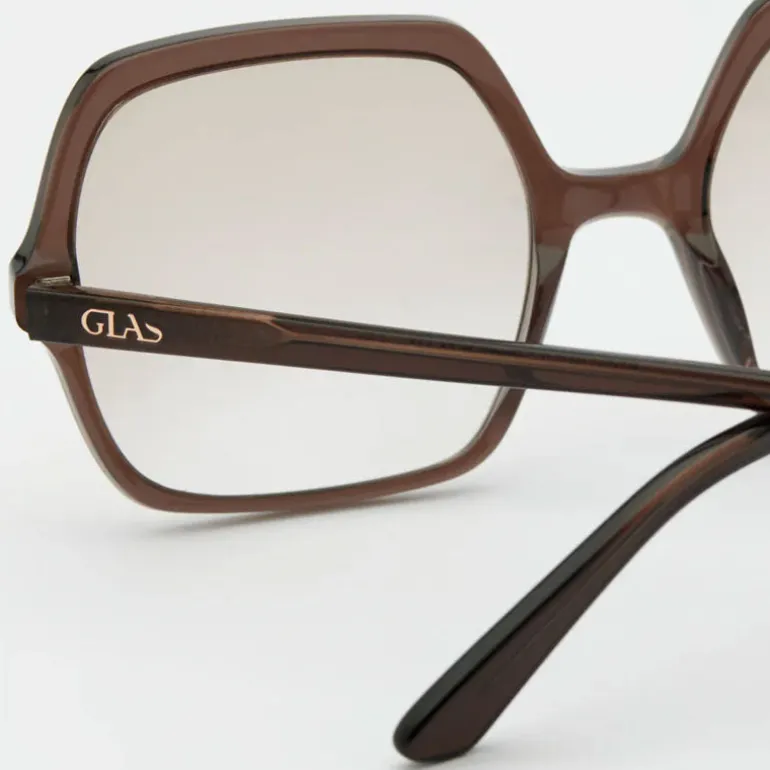 GLAS Natalie Tinted Reading Glasses in Dark Brown