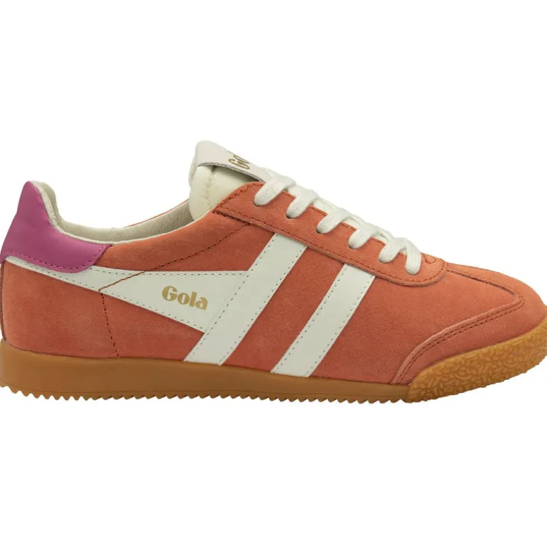 GOLA Elan Trainers in Hot Coral/Off White/Fuchsia