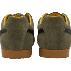 GOLA Harrier Suede Trainers in Khaki/Black/Sun