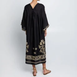 GREEK ARCHAIC KORI Crete Dress in Black/Gold