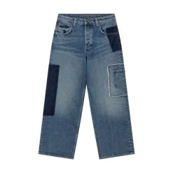 HEYANNO MMHPure Deconstructed Jeans in Light Blue