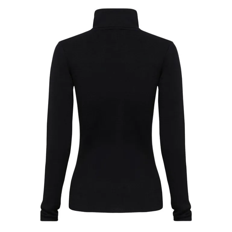 IRIS & WOOL Wool Roll Neck in Black