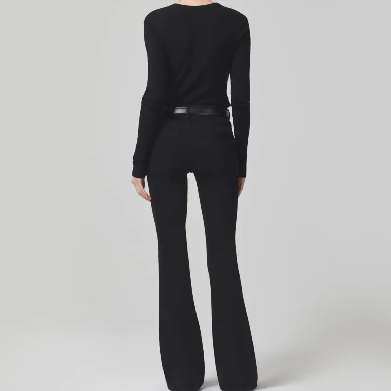Isola Flare Jeans in Plush Black | Collen & Clare