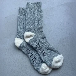 IVY ELLIS Ladies Tideline Yosemite Socks in Black Marl
