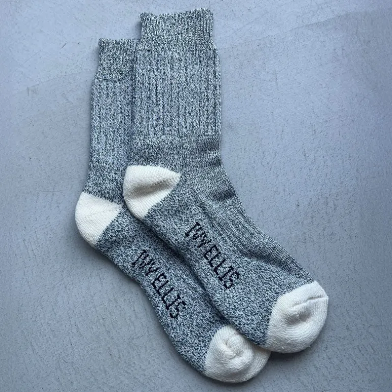 IVY ELLIS Ladies Tideline Yosemite Socks in Black Marl