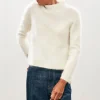 Jumper 1234 Brushed Turtle Neck Knit in Cream