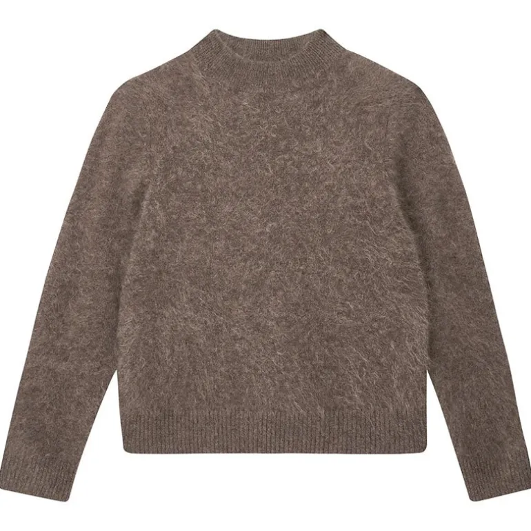 Jumper 1234 Brushed Turtle Neck Knit in Moose