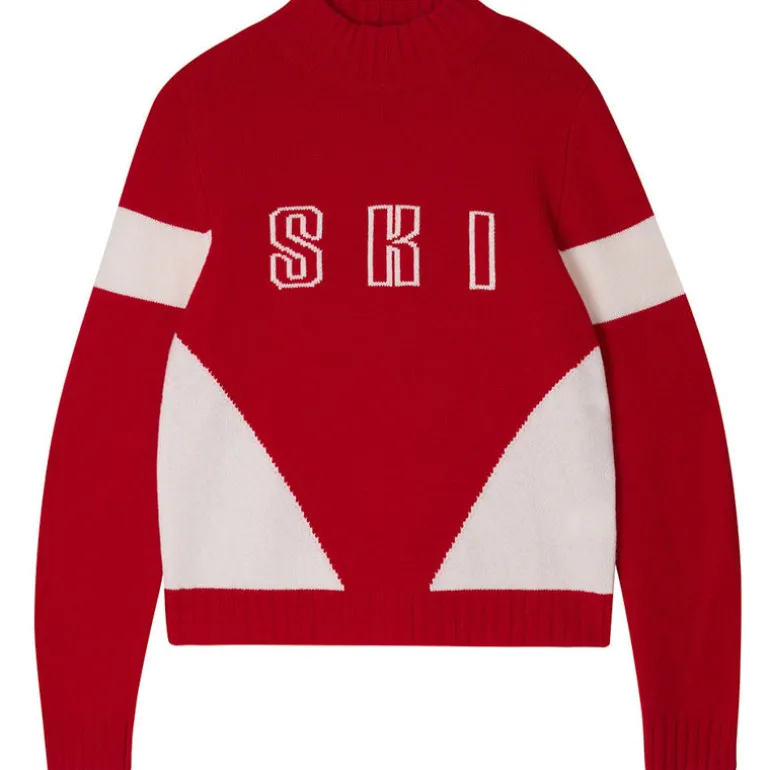 Jumper 1234 Contrast Ski Turtle in Red/White