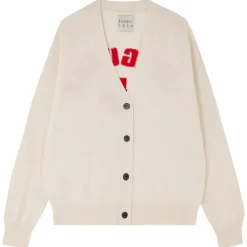 JUMPER1234 Beach Cardigan in Oatmeal Rose