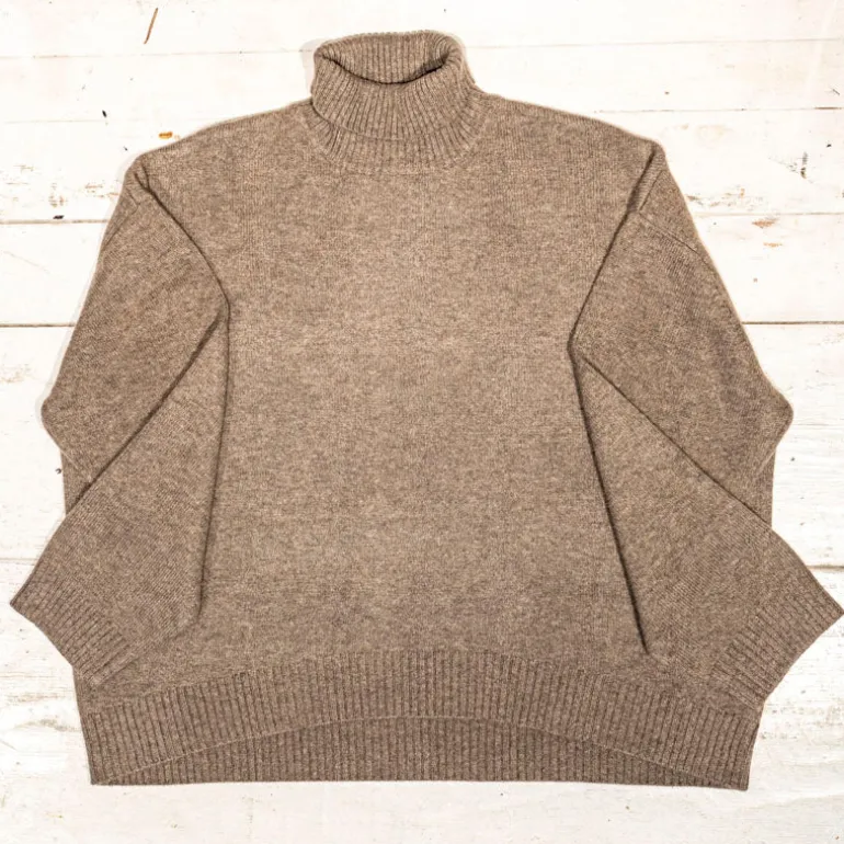 JUMPER1234 Oversized Cashmere Roll Collar Knit in Vapor