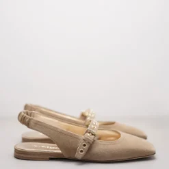 KENNEL & SCHMENGER Leila Slingback Ballet Flats in Nuts/Gold