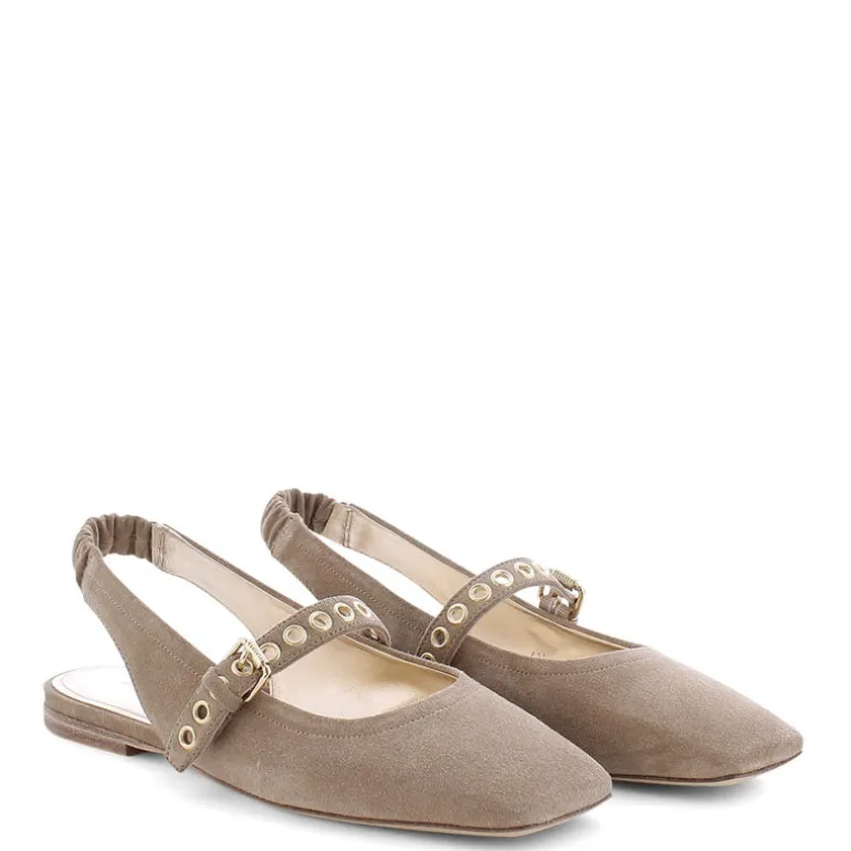 KENNEL & SCHMENGER Leila Slingback Ballet Flats in Nuts/Gold