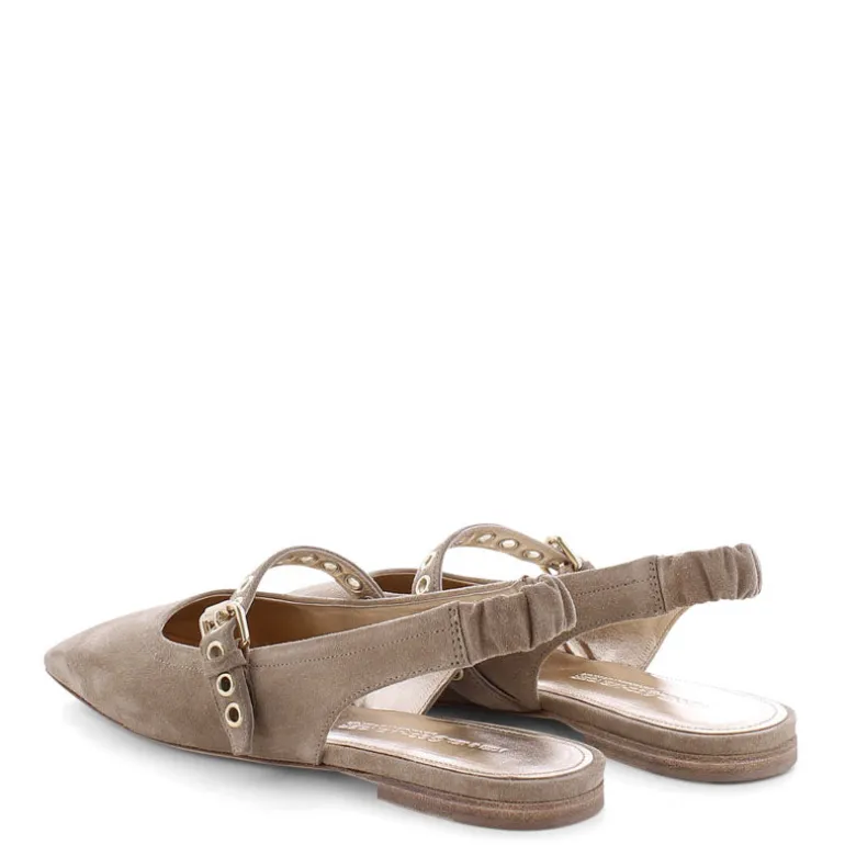 KENNEL & SCHMENGER Leila Slingback Ballet Flats in Nuts/Gold