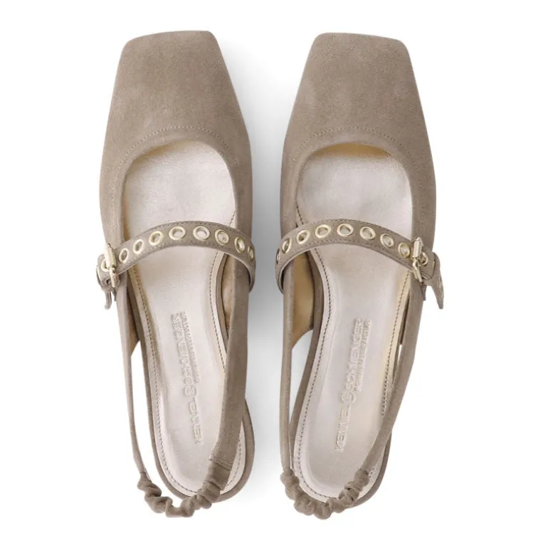 KENNEL & SCHMENGER Leila Slingback Ballet Flats in Nuts/Gold