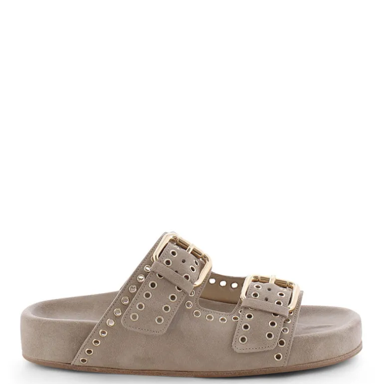 KENNEL & SCHMENGER Soda Sandals in Linen/Gold