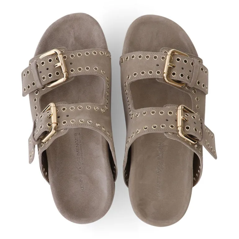 KENNEL & SCHMENGER Soda Sandals in Linen/Gold