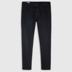 Kings Of Indigo John Slim Leg Jeans in Blue Black Worn