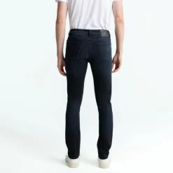 Kings Of Indigo John Slim Leg Jeans in Blue Black Worn