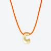 LA MOME BIJOU C Initial Joy Letter Necklace in Gold