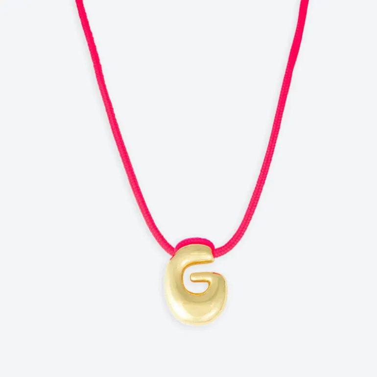 LA MOME BIJOU G Initial Joy Letter Necklace in Gold