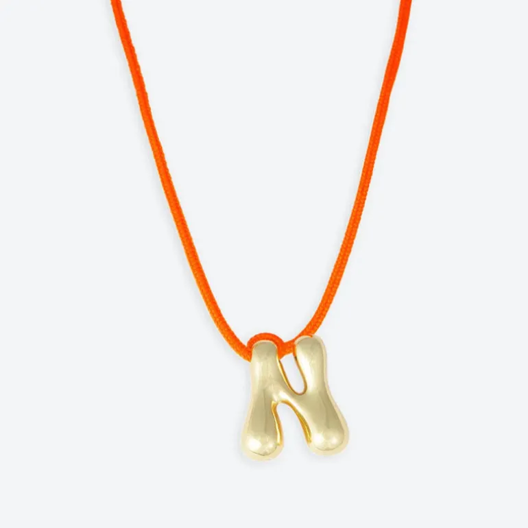 LA MOME BIJOU N Initial Joy Letter Necklace in Gold