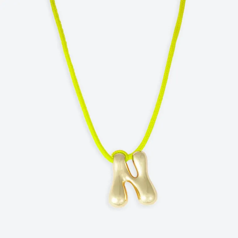LA MOME BIJOU N Initial Joy Letter Necklace in Gold