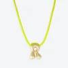LA MOME BIJOU R Initial Joy Letter Necklace in Gold