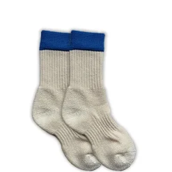 Ladies Meyer Munro Boot Socks in Cream/Blue | Collen & Clare