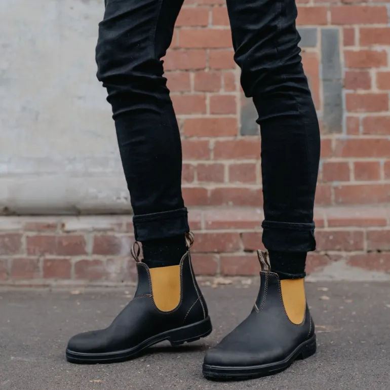 1919 Leather Boots in Brown/Mustard | Collen and Clare