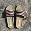 LES MAURICETTES Brigitte Sandals in Blue/Red