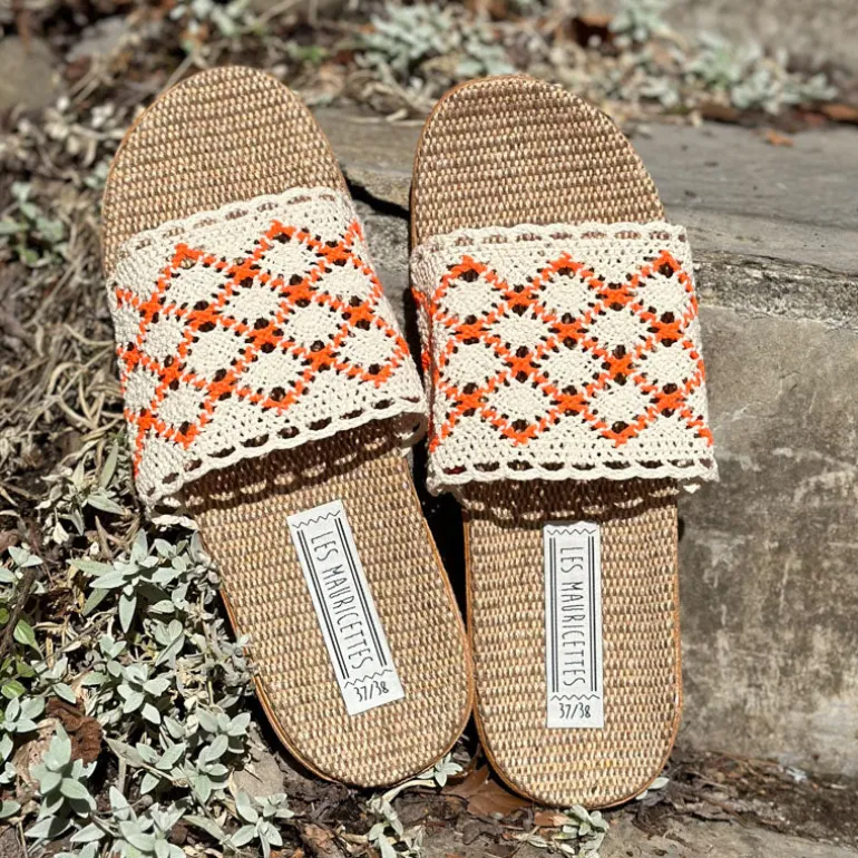 LES MAURICETTES Hermaline Sandals in Orange