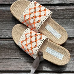 LES MAURICETTES Hermaline Sandals in Orange