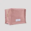 LES PENSIONNAIRES Organic Cotton Cube Toiletry Bag in Rosewood