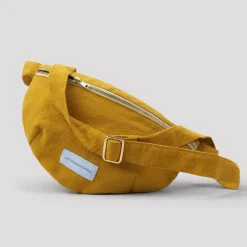 LES PENSIONNAIRES Organic Cotton Sling Bag in Saffron Yellow