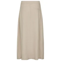 LEVETE ROOM Naja 22 Linen Mix Skirt in Island Fossil Melange