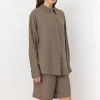 LEVETE ROOM Naja 20 L/S Linen Shirt in Falcon