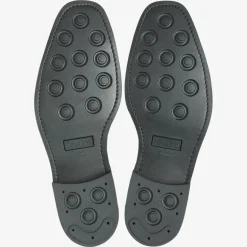 LOAKE 305 Polished Derby Toe Cap Shoes in Black