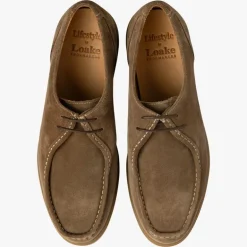 LOAKE Arezzo Suede Apron Tie Shoes in Flint
