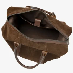 LOAKE Balmoral Polo Suede Weekend Bag in Brown