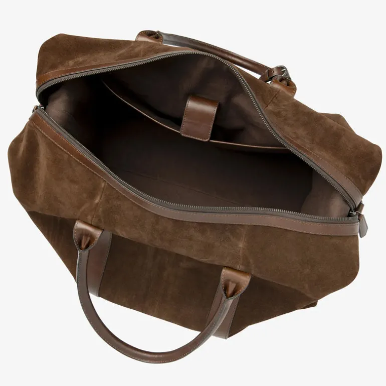 LOAKE Balmoral Polo Suede Weekend Bag in Brown