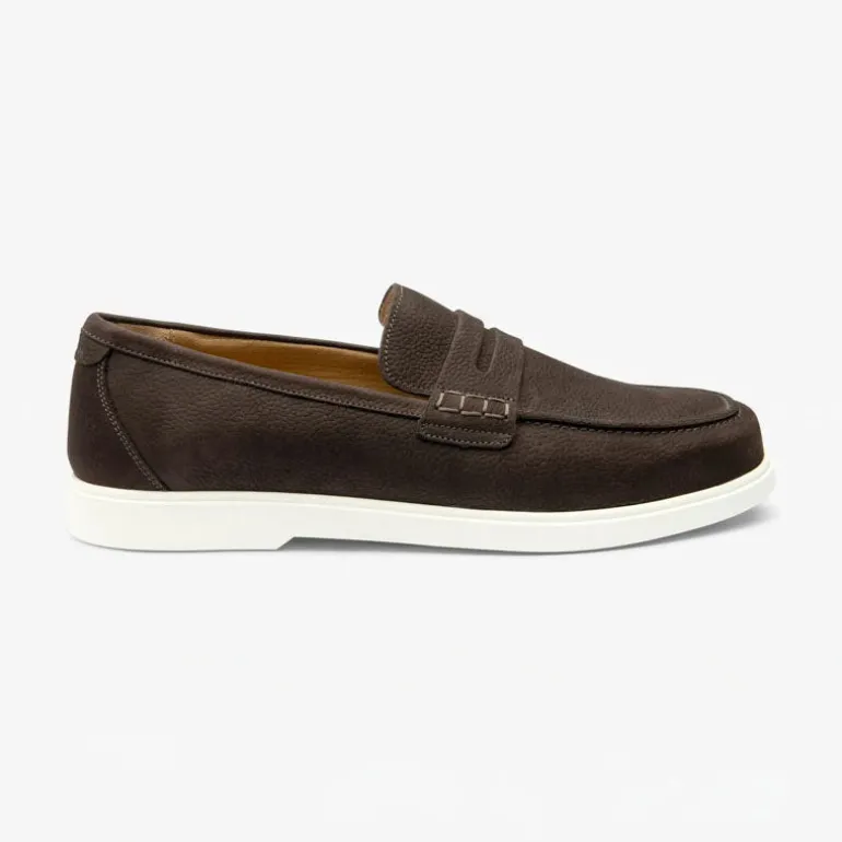 LOAKE Como Loafers in Dark Brown