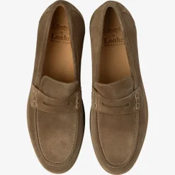 LOAKE Lucca Suede Loafers in Flint