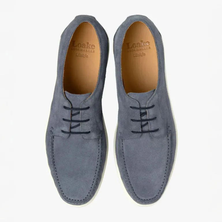 LOAKE Sardinia Shoe in Light Blue Suede