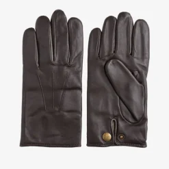 LOAKE Shackleton Gloves in Brown Soft Leather