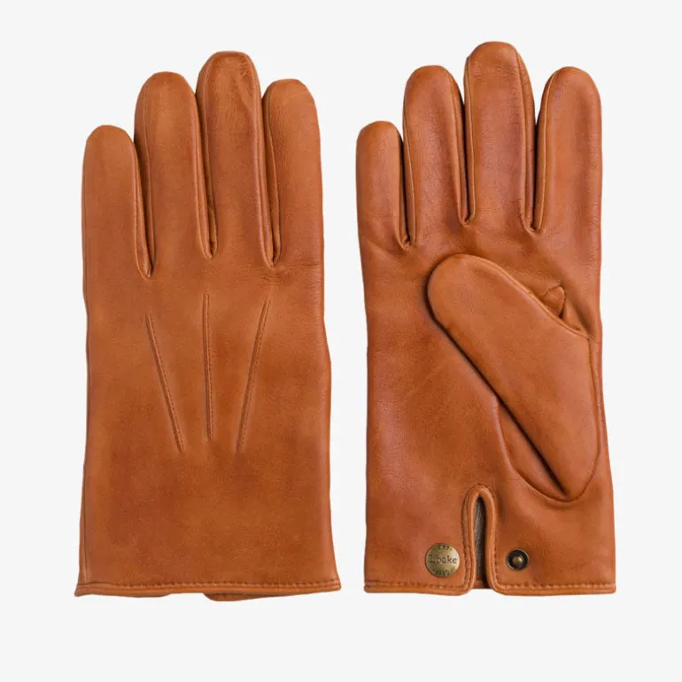 LOAKE Shackleton Gloves in Tan Soft Leather